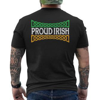 Proud Irish St Patricks Day Colorful Celtic Pride Mens Back Print T-shirt | Mazezy