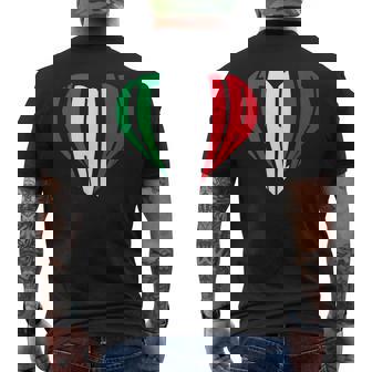 Proud Italian - Italia Design - Italian Heart I Love Italia Mens Back Print T-shirt | Mazezy