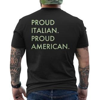 Proud Italian Proud American Family Of Roman Empire Mens Back Print T-shirt | Mazezy