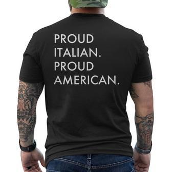 Proud Italian Proud American Love My Italy Mens Back Print T-shirt | Mazezy