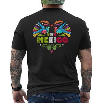 Proud Mexican Flag Peacock Animal Viva Mexico Men's T-shirt Back Print | Mazezy