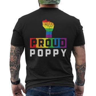 Proud Poppy Lgbt Pride Mens Back Print T-shirt | Mazezy