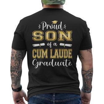 Proud Son Of 2023 Cum Laude Graduate Class Of 2023 Mens Back Print T-shirt | Mazezy