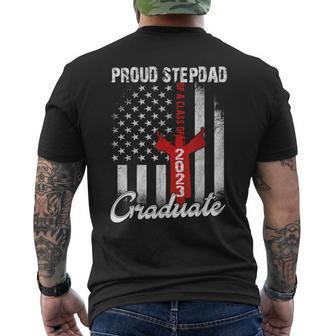 Proud Stepdad Of A Class Of 2023 Graduate Us Flag Graduation Mens Back Print T-shirt | Mazezy UK