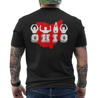 Proud To Be Ohioan Letters State Root Gift Ohio State Mens Back Print T-shirt | Mazezy