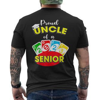 Proud Uncle Of A Class Of 2023 Graduate Senior 2023 Uno Out Mens Back Print T-shirt - Seseable