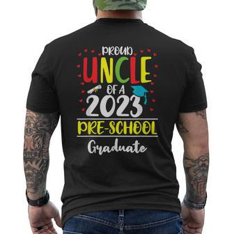 Proud Uncle Of A Class Of 2023 Preschool Graduate Mens Back Print T-shirt
