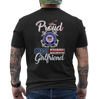 Proud Us Coast Guard Girlfriend Us Military Family Funny Military Gifts Mens Back Print T-shirt | Mazezy UK