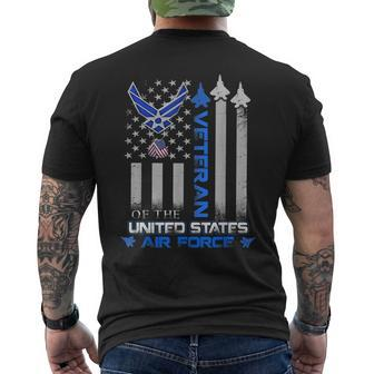 Proud Veteran Of The United States Us Air Force Usaf Men's T-shirt Back Print - Thegiftio UK