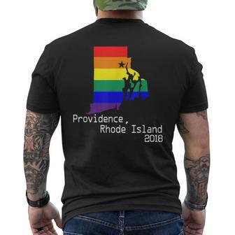 Providence Rhode Island 2018 Lgbt Pride Gay Pride Mens Back Print T-shirt | Mazezy AU