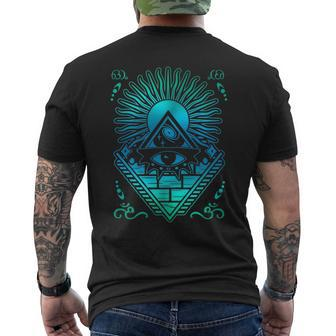 Psychedelic Goa Trance Darkpsy Psytrance Present Men's T-shirt Back Print | Mazezy