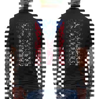 Pueblos En La Bandera De Puerto Rico Cities Of Puerto Rico Men's T-shirt Back Print | Mazezy