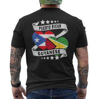 Puerto Rico And Guyana Puerto Rican And Guyanese Flag Men's T-shirt Back Print | Mazezy CA