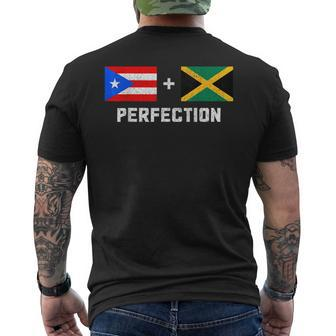 Puerto Rico Jamaica Pride Puerto Rican Jamaican Flag Men's T-shirt Back Print - Seseable