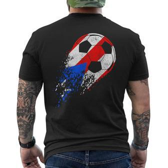 Puerto Rico Soccer Puerto Rican Flag Pride Soccer Player Mens Back Print T-shirt | Mazezy
