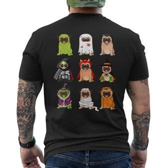 Pug Collection Happy Pug-O-Ween Halloween Spooky Costume Men's T-shirt Back Print - Thegiftio UK