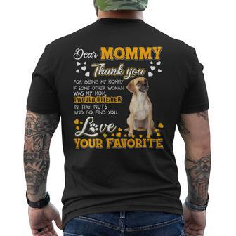 Puggle Dear Mommy Thank You For Being My Mommy Mens Back Print T-shirt - Monsterry CA