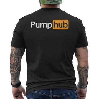 Pump Hub Funny Cute Adult Novelty Workout Gym Fitness Mens Back Print T-shirt - Seseable