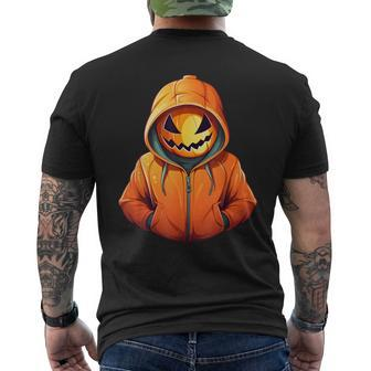 Pumpkin Costumes For Halloween Pumpkin Halloween 2023 Men's T-shirt Back Print - Thegiftio UK