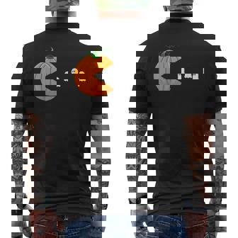 Pumpkin Pie Eating Ghosts Thanksgiving Day Halloween Halloween Men's T-shirt Back Print | Mazezy