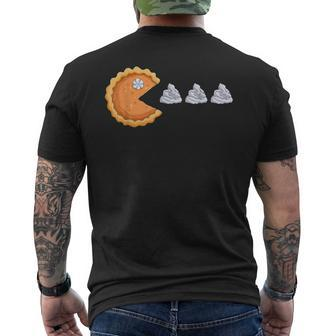 Pumpkin Pie Gamer Thanksgiving Men's T-shirt Back Print | Seseable UK