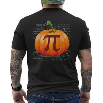 Pumpkin Pie Math I Halloween Thanksgiving Pi Day Halloween Men's T-shirt Back Print | Mazezy