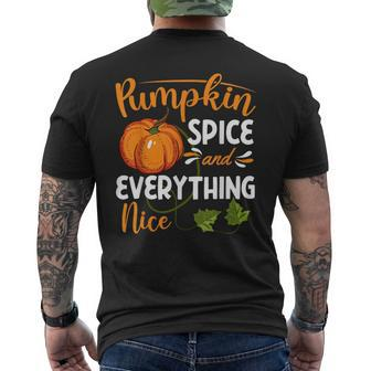 Pumpkin Spice And Everything Nice Pumpkin Funny Gifts Mens Back Print T-shirt | Mazezy