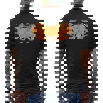 Pumpkin Twins Thanksgiving Twins Pregnancy Thanksgiving Mens Back Print T-shirt | Mazezy