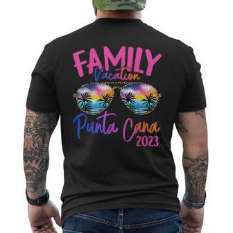 Punta Cana Dominican 2023 Sunglasses Theme Family Vacation Mens Back Print T-shirt - Seseable