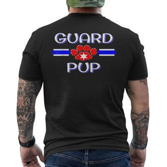 Pup Play Guard Gear Bdsm Fetish Pride Human Puppy Kink Mens Back Print T-shirt | Mazezy