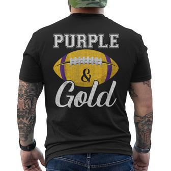 Purple And Gold Game Day Group Purple And Gold Vibes Men's T-shirt Back Print - Seseable
