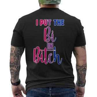 I Put The Bi In Bitch Bisexual Pride Flag Quote Men's T-shirt Back Print | Mazezy UK