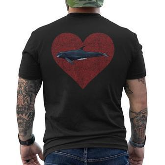 Pygmy Killer Whale Valentines Day Love Fingerprint Men's T-shirt Back Print | Mazezy