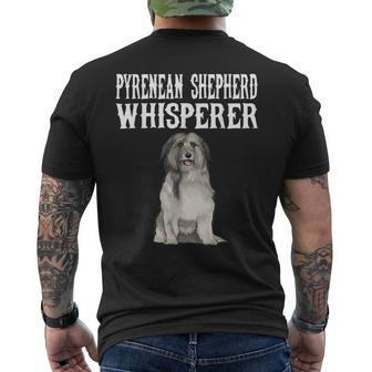 Pyrenean Shepherd Wisperer Dog Lover Men's T-shirt Back Print | Mazezy