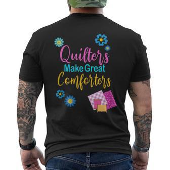 Quilter Sewing Quilting Quote Mens Back Print T-shirt | Mazezy