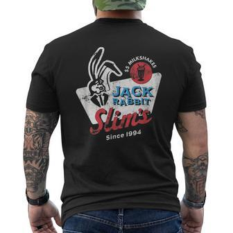 Rabbit Jack Slims Pulp Milkshake Restaurant Retro Vintage Mens Back Print T-shirt | Mazezy