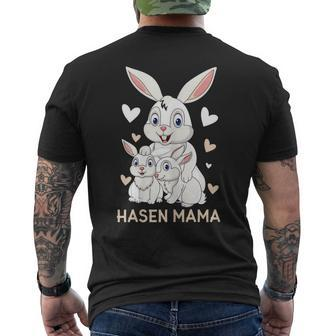 Rabbit Mum Cute Bunny Outfit For Girls For Women Men's Back Print T-shirt | Mazezy