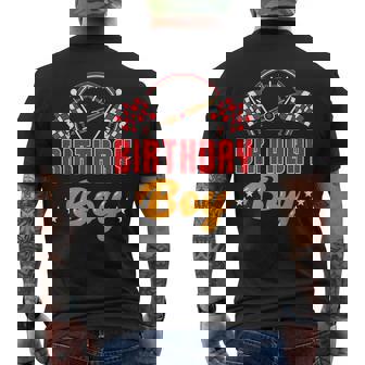 Race Car Birthday Party Matching Family Birthday Boy Men's T-shirt Back Print