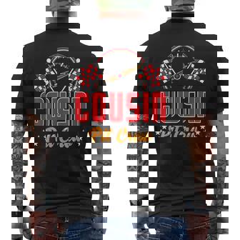 Race Car Birthday Party Matching Family Cousin Pit Crew Men's T-shirt Back Print - Seseable