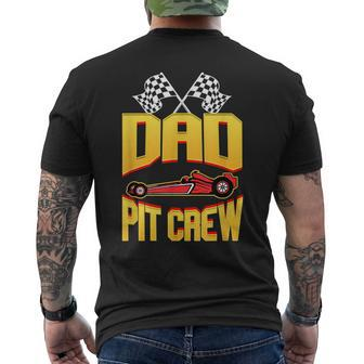 Race Car Birthday Party Racing Family Dad Pit Crew Funny Gifts For Dad Mens Back Print T-shirt | Mazezy