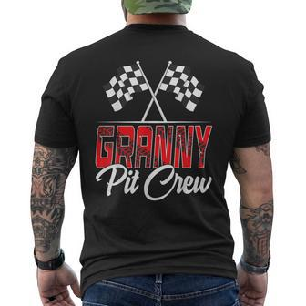 Race Car Birthday Party Racing Family Granny Pit Crew Men's T-shirt Back Print | Mazezy