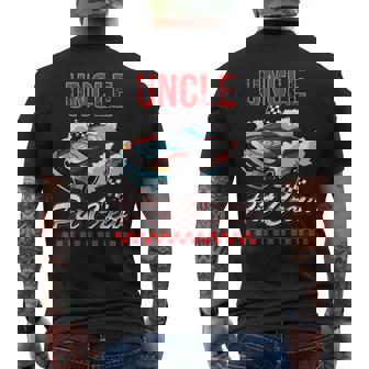 Race Car Birthday Party Racing Family Uncle Pit Crew Funny Gifts For Uncle Mens Back Print T-shirt | Mazezy