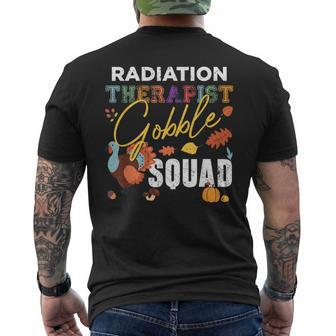 Radiation Therapist Gobble Squad Thanksgiving Matching Men's T-shirt Back Print - Seseable