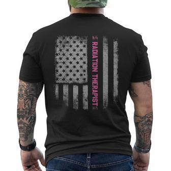 Radiation Therapist Us Flag Men's T-shirt Back Print | Mazezy