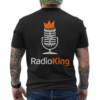 Radio King Microphone Dj Radio Host Anchor Ham Radio Men's T-shirt Back Print | Mazezy