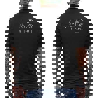 Radiology Heartbeat Funny Radiologist Rad Tech Graphic Mens Back Print T-shirt - Thegiftio UK