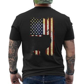 Ragamuffin Silhouette American Flag 4Th Of July Men's T-shirt Back Print | Mazezy