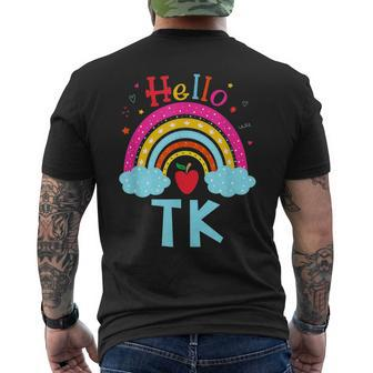 Rainbow Tk Teacher Transitional Kindergarten Back To School Mens Back Print T-shirt - Seseable