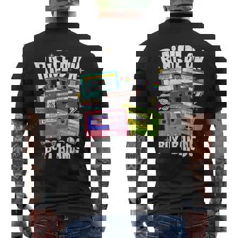 Raised On 90S Boy Bands Cassette Tape Retro Mens Back Print T-shirt | Mazezy