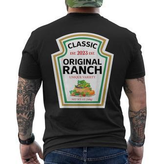 Ranch Sauce Green Salad Dressing Halloween Costume Matching Men's T-shirt Back Print - Monsterry AU